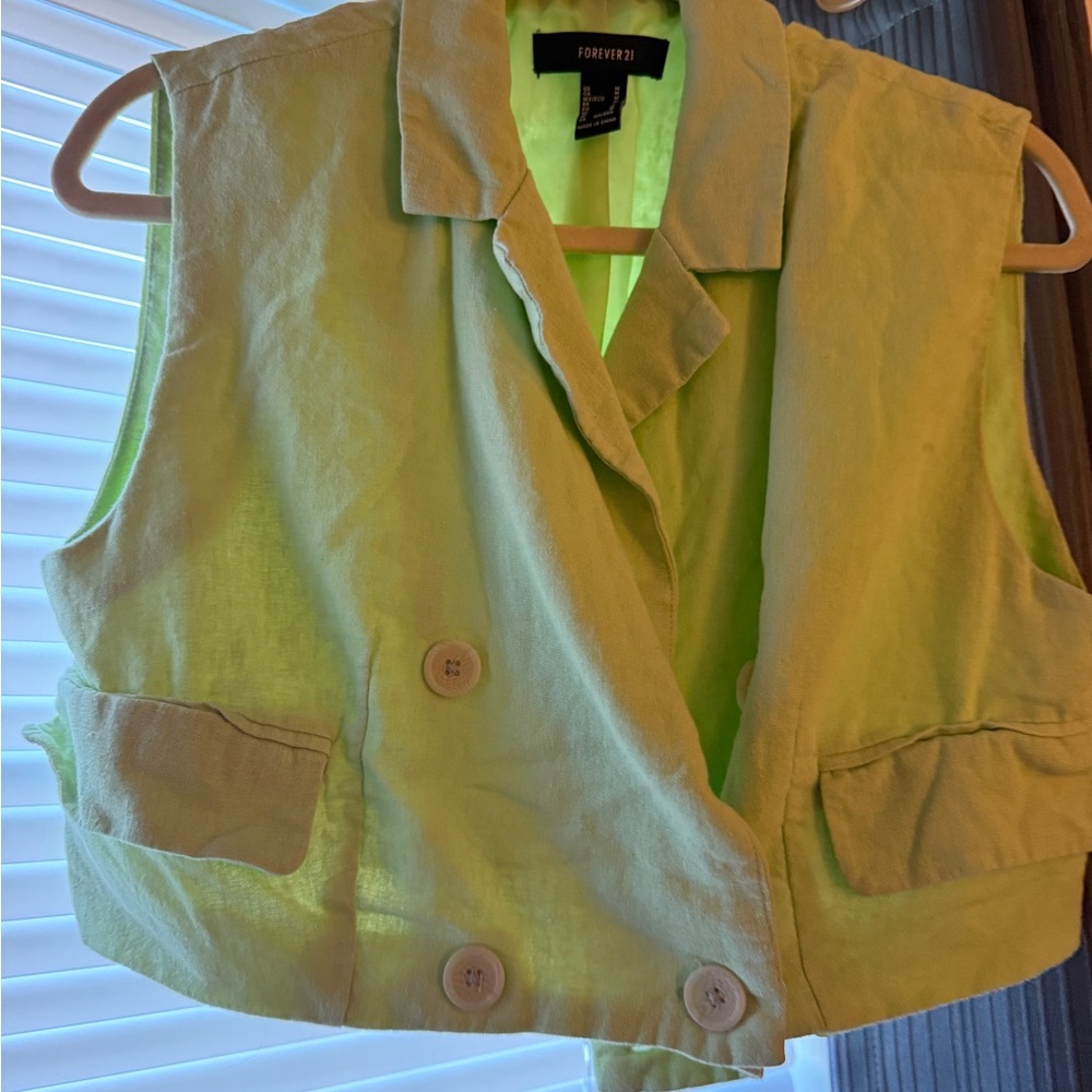Forever 21 Lime Green Sleeveless Vest